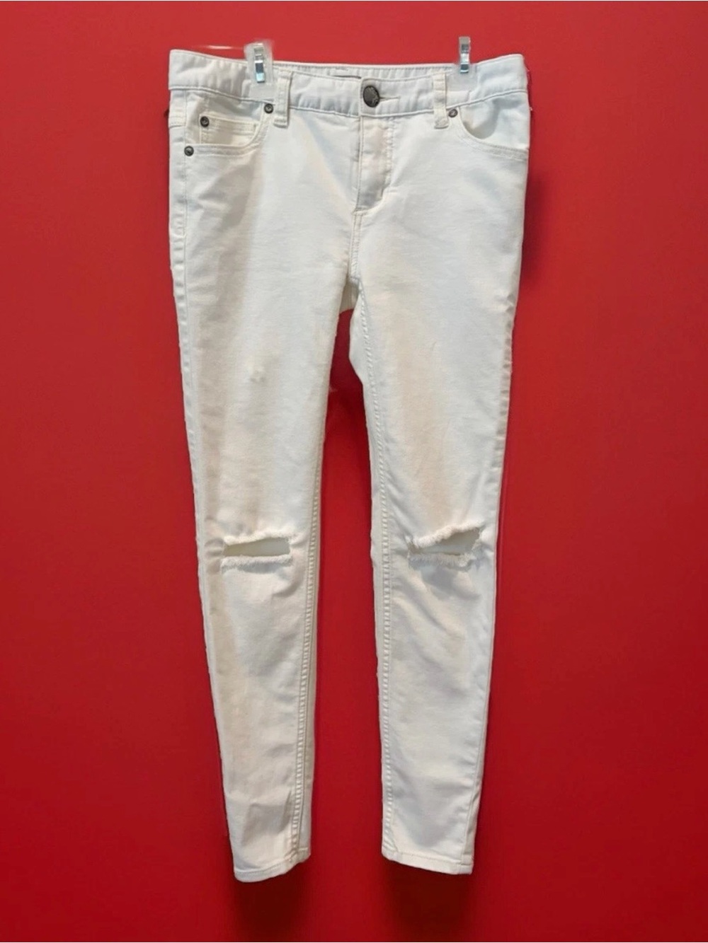 Free People Off White Skinny Jeans Size W 26 READ